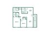 2 Bedroom Floor Plan